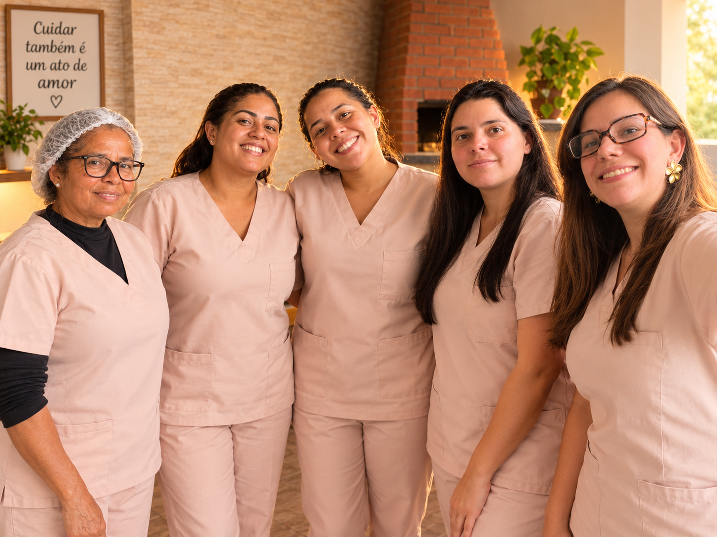 Equipe do Recanto Dona Vida reunida em um ambiente acolhedor